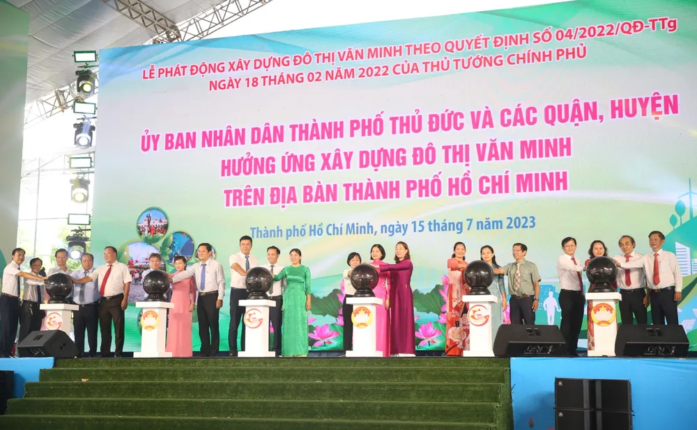 Các quận, huyện và TP Thủ Đức hưởng ứng xây dựng đô thị văn minh trên địa bàn TPHCM Các quận, huyện và TP Thủ Đức hưởng ứng xây dựng đô thị văn minh trên địa bàn TPHCM