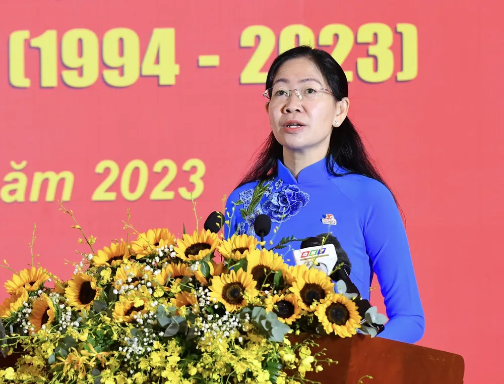 Bí thư Thành đoàn TPHCM Phan Thị Thanh Phương phát biểu tại chương trình. Ảnh: VIỆT DŨNG Bí thư Thành đoàn TPHCM Phan Thị Thanh Phương phát biểu tại chương trình. Ảnh: VIỆT DŨNG