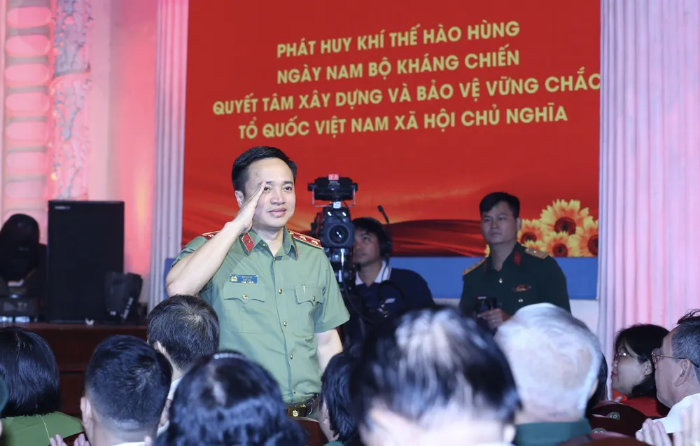 Trung tướng Mai Hoàng, Giám đốc Công an TPHCM tại lễ kỷ niệm. Ảnh: DŨNG PHƯƠNG Hinh 4.jpg