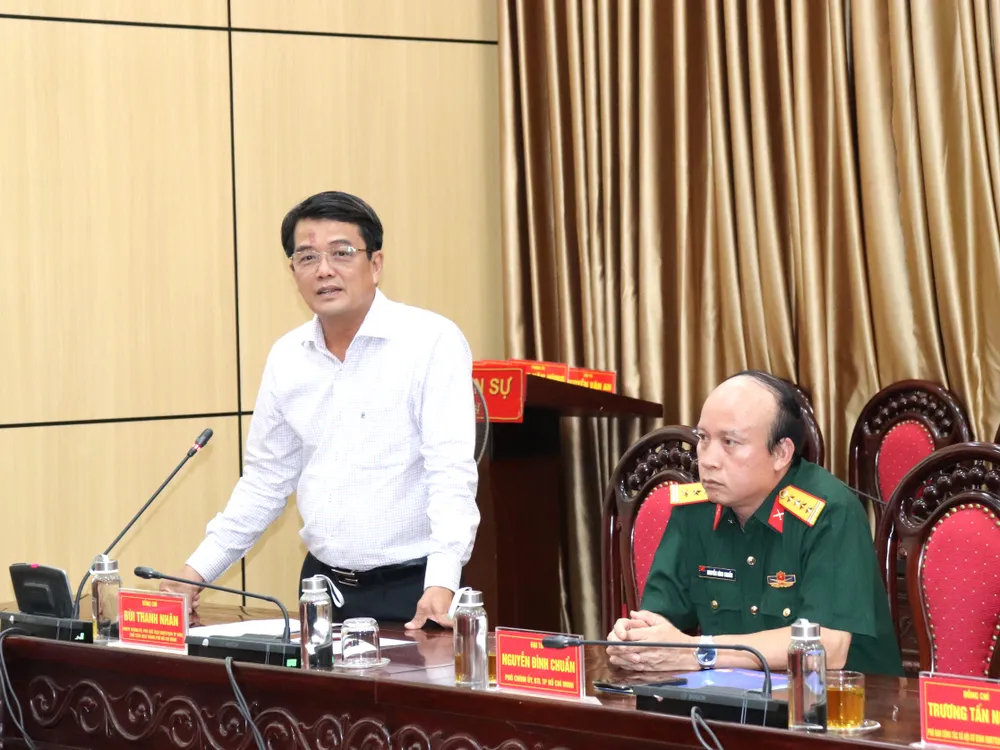 Đồng chí Bùi Thanh Nhân phát biểu tại buổi trao hỗ trợ IMG_5216.JPG