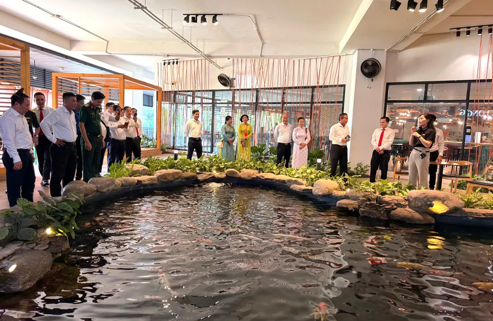 Khu vực giải trí trong một doanh nghiệp về công nghệ. Ảnh: THÁI PHƯƠNG tp.jpg