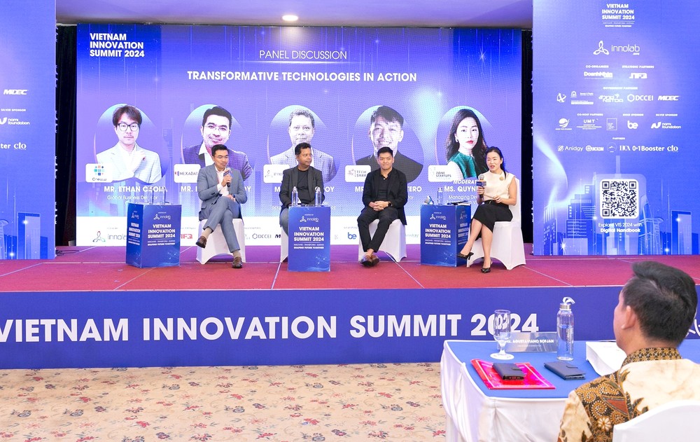 在2024年越南革新创新峰会,“现实技术变革:机遇与挑战”是演讲家分享的问题之一。