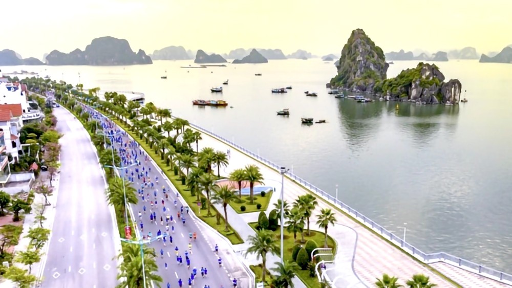 向国际友人推广下龙湾这一世界自然遗产形象