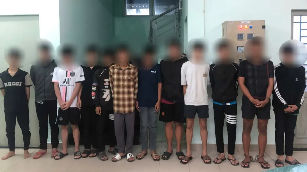 Các đối tượng tại cơ quan công an gây rối KCN.jpg