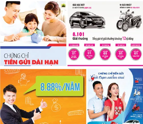 Nhiều NH đưa ra mức siêu lãi suất cùng với khuyến mại để huy động nguồn vốn dài hạn bằng CCTG.