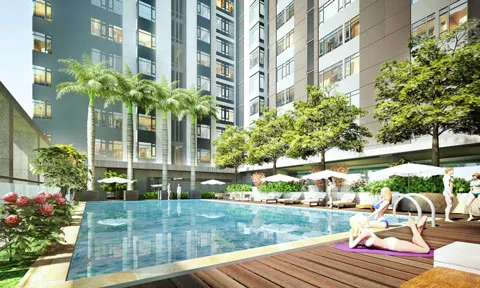 Hồ bơi trên không - một tiện ích độc đáo tại Summer Square. Hồ bơi trên không - một tiện ích độc đáo tại Summer Square.