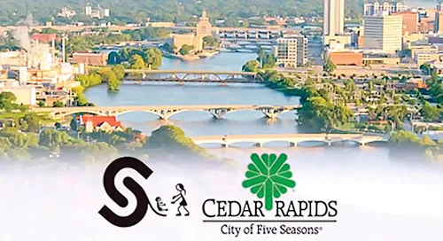 Cedar Rapids với biểu tượng "Thành phố 5 mùa".