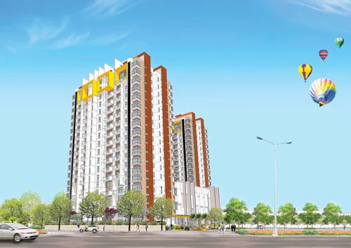 Phối cảnh dự án chung cư Bình Chiểu do Thuduc House đầu tư xây dựng, hướng đến khách hàng có thu nhập trung bình.