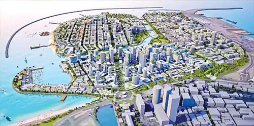 Phối cảnh thành phố cảng Colombo. Phối cảnh thành phố cảng Colombo.