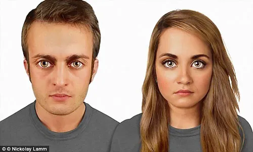 Sự thay đổi trên khuôn mặt con người.