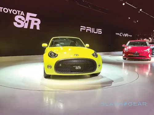 Một mẫu concept xe ô tô chạy bằng điện của Toyota tại triển lãm Tokyo Motor Show 2015.