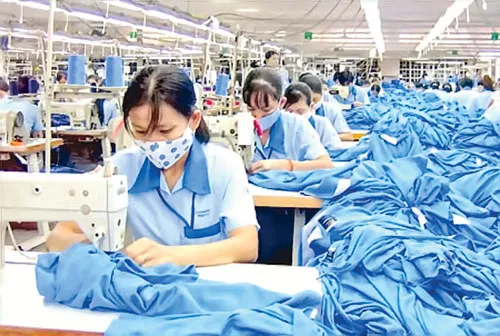 Dây chuyền may xuất khẩu của TCM.