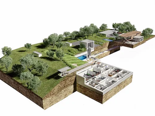 Một phần khu vực dưới lòng đất - Ảnh: Daily Mail