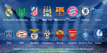 16 đội lọt vào vòng 1/8 Champions League.
