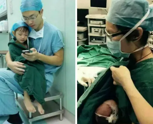 Y bác sĩ giúp em bé nín khóc để ca phẫu thuật thành công. Y bác sĩ giúp em bé nín khóc để ca phẫu thuật thành công.