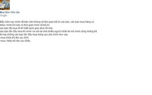 Các lời rao ngang nhiên xuất hiện trên mạng xã hội.