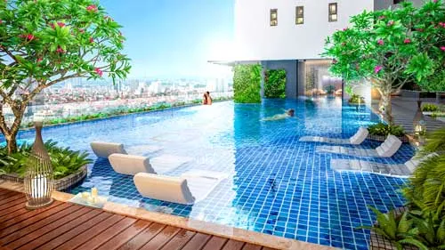 Chuỗi tiện ích nội khu đẳng cấp góp phần thu hút khách cao cấp đến thuê. Chuỗi tiện ích nội khu đẳng cấp góp phần thu hút khách cao cấp đến thuê.