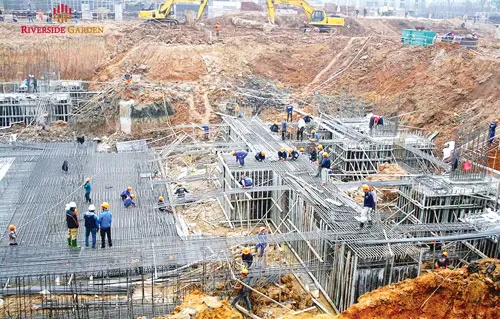 Thi công dự án Riverside Garden.