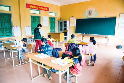 Những lớp ghép ở ốc đảo Đồng Mậm thưa thớt học sinh.