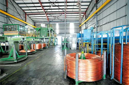 Nhà máy sản xuất dây đồng của CSG.