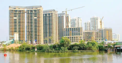 Một góc khu căn hộ chung cư Nhà Bè, TPHCM. Ảnh: LONG THANH