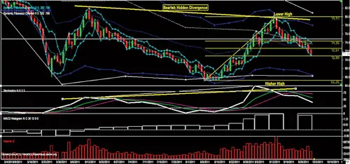 Biểu đồ 1: kỹ thuật chỉ số HNX Index.