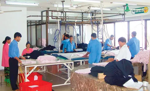 Một xưởng may ở Bangladesh.