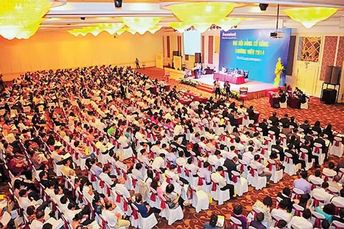 Quang cảnh ĐHCĐ Sacombank 2014.