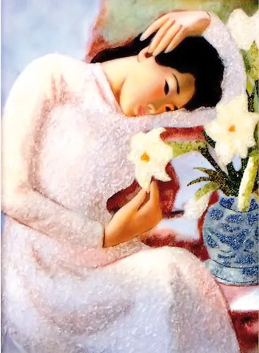 Bức tranh "Thiếu nữ bên hoa huệ".