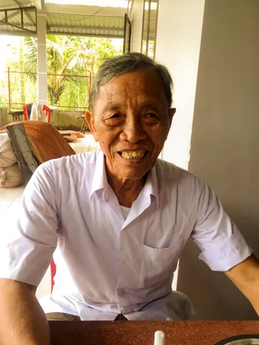 Anh hùng Lao động Bành Văn Đởm ở tuổi 84.