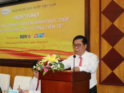 Phó thống đốc NHNN Nguyễn Kim Anh thông tin về chương trình Huyền thoại con đường tiền tệ. Phó thống đốc NHNN Nguyễn Kim Anh thông tin về chương trình Huyền thoại con đường tiền tệ.