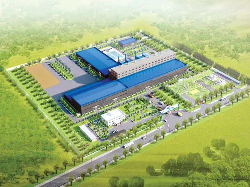 Phối cảnh tổng thể nhà máy chế biển xỉ titan của KSA.