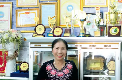 Bà Võ Thị Lấn, Giám đốc Trà Tâm Lan. Ảnh: T. VY