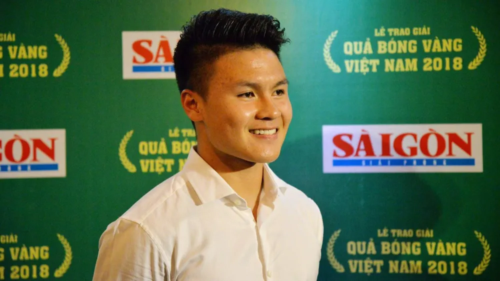 Quả bóng vàng Việt Nam 2018 Nguyễn Quang Hải lọt vào tốp 10 gương mặt trẻ tiêu biểu năm 2018.
