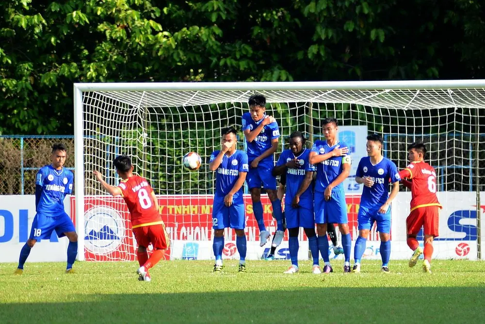 Bình Định có chiến thắng ngược dòng trên sân Tây Ninh. Ảnh: Thanh Thọ