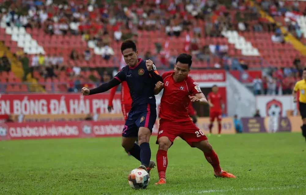 CLB Sài Gòn có chiến thắng bất ngờ trên sân LạchTray. Ảnh: MINH HOÀNG