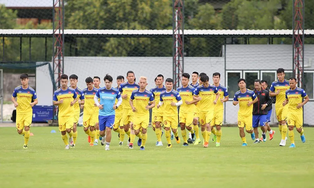Đội tuyển Việt Nam tự tin chuẩn bị trên đất Thái Lan. Ảnh: MINH HOÀNG