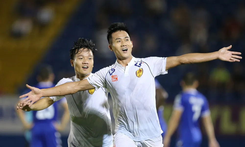 Quảng Nam lần đầu tiên góp mặt ở trận chung kết Cúp QG. Ảnh: Dũng Phương