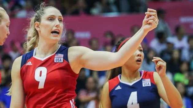 Chủ công Madison Kingdon (20) là một trong nhiều ngoại binh đã chia tay bóng chuyền Trung Quốc, chuyển sang chơi bóng ở quốc gia khác.