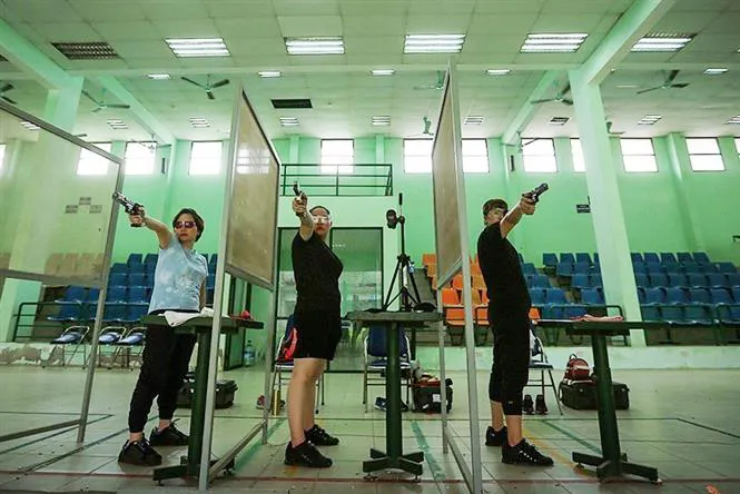 Mỗi trường bắn sẽ có 30 bục với bia điện tử đủ chuẩn SEA Games ảnh 1