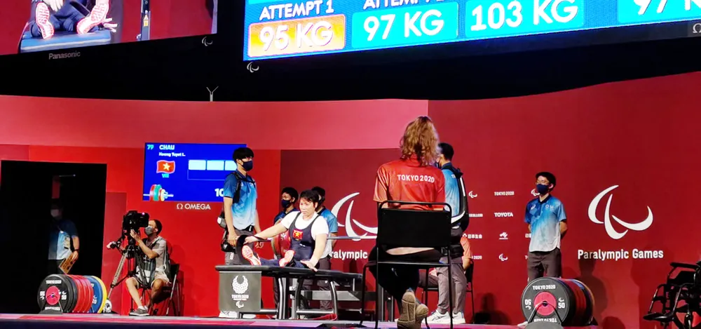 Châu Hoàng Tuyết Loan thi đấu hạng hạng cân 55kg nữ. Ảnh: TC TDTT