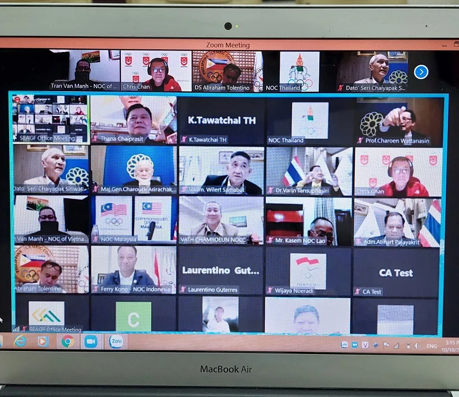 Cuộc họp trực tuyến SEAGF vào chiều ngày 18-10.
