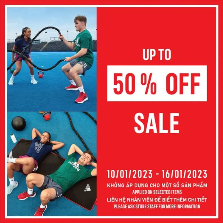 adidas giảm giá lên đến 50% nhân dịp cuối năm
