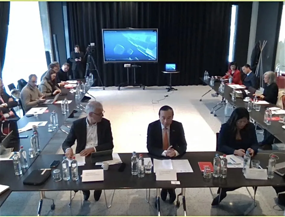 Toàn cảnh hội thảo tại điểm cầu Bỉ