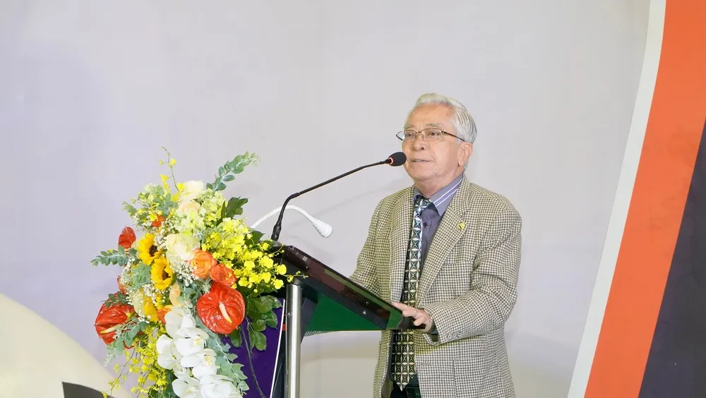 Ông Vũ Đức Thành, Chủ tịch LĐBĐ tỉnh Bình Dương phát biểu tại lễ khai mạc