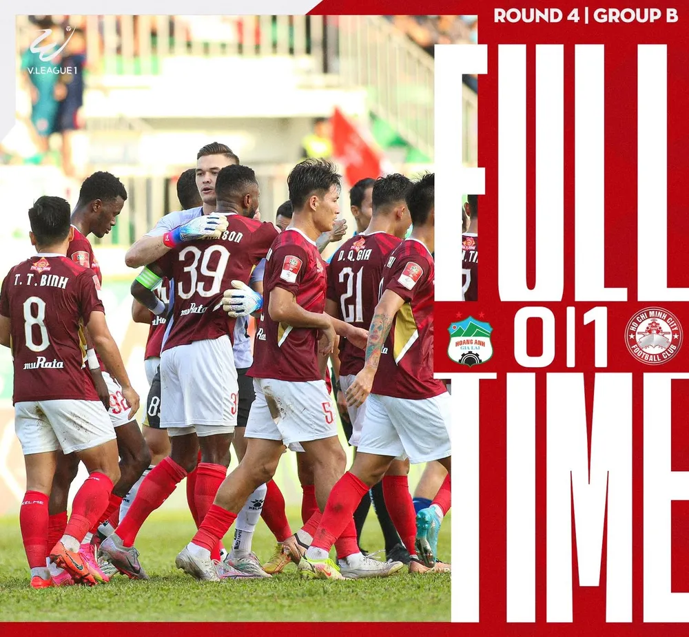 Trận thắng này giúp CLB TPHCM đến gần với cửa trụ hạng mùa bóng năm nay