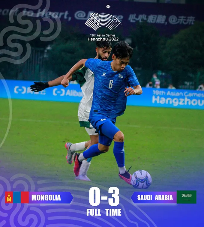 Mông Cổ thua trận thứ hai liên tiếp, lần này với tỷ số 0-3 trước Saudi Arabia