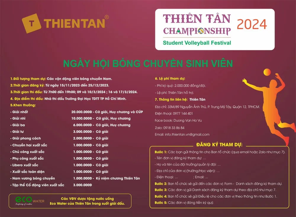 Ngày hội bóng chuyền sinh viên - Cúp Thiên Tân 2024.