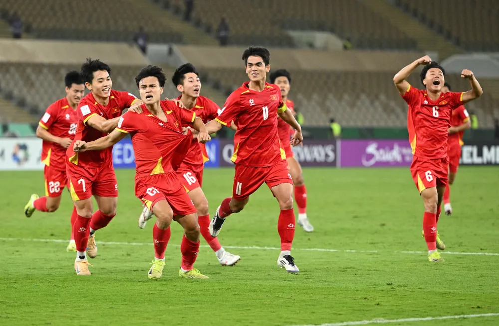 U23 Việt Nam đủ điều kiện dự môn bóng đá nam ASIAD 2026 nhờ đoạt vé tại vòng chung kết U23 châu Á 2026. ẢNH: AFC