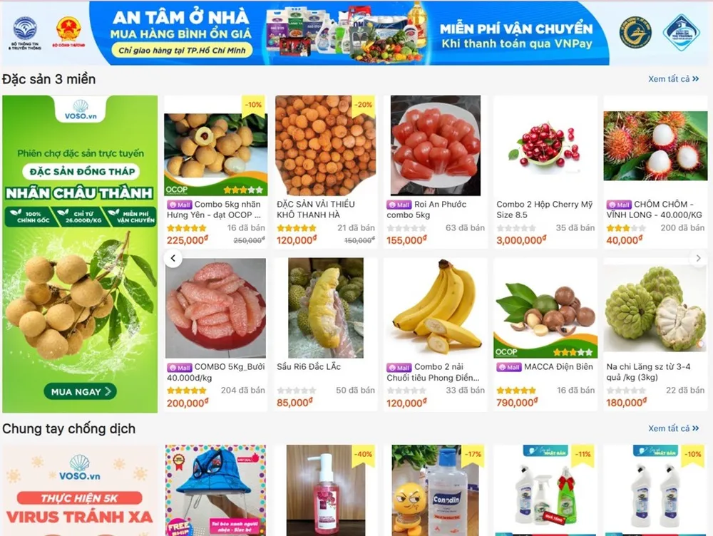 Hàng chục tấn rau quả tiêu thụ trên chợ mạng mỗi ngày ảnh 1